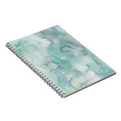 Abstraktes Ocean-Inspiriert Wasserfarben-Notebook Notizblock (Rechte Seite)