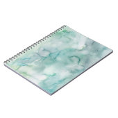 Abstraktes Ocean-Inspiriert Wasserfarben-Notebook Notizblock (Linke Seite)