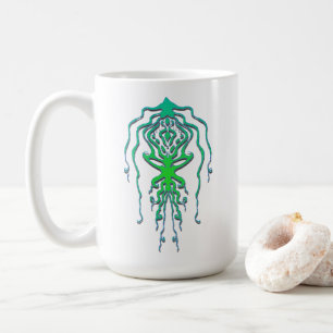 Abstraktes Octopus-Stammes-Tintenfisch-Tattoo-Desi Kaffeetasse