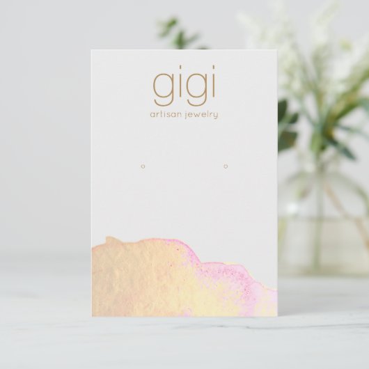 Abstraktes Ofendisplay mit großer Goldfarbe Begleitkarte (Stehend Vorderseite)