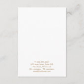 Abstraktes Ofendisplay mit großer Goldfarbe Begleitkarte (Rückseite)