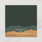 Abstraktes Ohrring-Display des Pine Mountains Quadratische Visitenkarte (Rückseite)