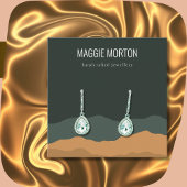 Abstraktes Ohrring-Display des Pine Mountains Quadratische Visitenkarte