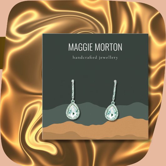 Abstraktes Ohrring-Display des Pine Mountains Quadratische Visitenkarte