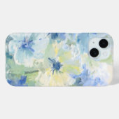 Abstraktes Ölbild Blaue Blumen Impressionist Case-Mate iPhone Hülle (Rückseite (Horizontal))