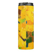 Abstraktes Ölgemälde auf der Leinwand. Thermosbecher (Rückseite)