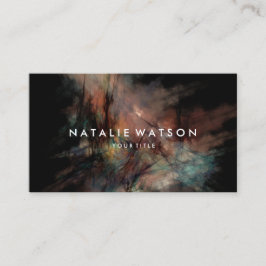 Abstraktes Ölgemälde Beruflich dunkel Visitenkarte