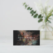 Abstraktes Ölgemälde Beruflich dunkel Visitenkarte (Stehend Vorderseite)