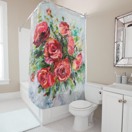  abstraktes Ölgemälde  Duschvorhang (Beispiel)