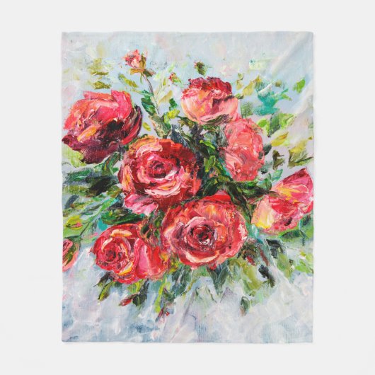  abstraktes Ölgemälde  Fleecedecke (Vorderseite)