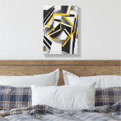 Abstraktes Ölgemälde geometrischer Formen Leinwanddruck (Insitu (Schlafzimmer))