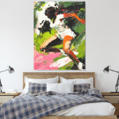 Abstraktes Ölgemälde in Bewegung Leinwanddruck (Insitu (Schlafzimmer))