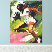 Abstraktes Ölgemälde in Bewegung Leinwanddruck (Insitu (Holzboden))