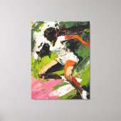 Abstraktes Ölgemälde in Bewegung Leinwanddruck (Vorderseite)