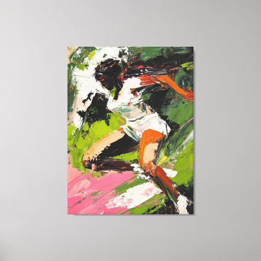 Abstraktes Ölgemälde in Bewegung Leinwanddruck (Vorderseite)