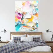 Abstraktes Ölgemälde in Pastellfarben Leinwanddruck (Insitu (Schlafzimmer))