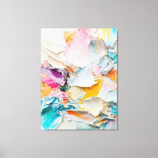 Abstraktes Ölgemälde in Pastellfarben Leinwanddruck (Vorderseite)