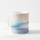 Abstraktes Ölgemälde, Leinwandtextur. Kaffeetasse (Vorderseite Links)