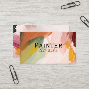 Abstraktes Ölgemälde Maler & Atelier Visitenkarte