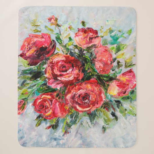 abstraktes Ölgemälde Sherpadecke (Vorderseite)