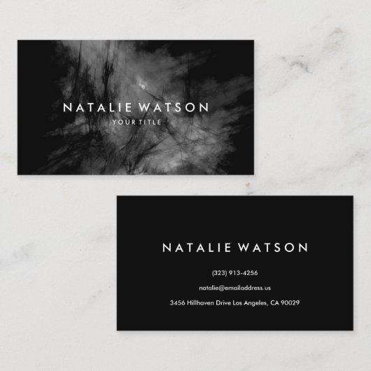 Abstraktes Ölgemälde Visitenkarte (Vorne/Hinten)