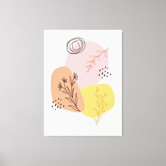 Abstraktes Olive Craft, geometrische Formen, Minim Leinwanddruck (Vorderseite)