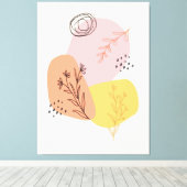 Abstraktes Olive Craft, geometrische Formen, Minim Leinwanddruck (Insitu (Holzboden))