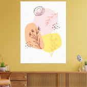 Abstraktes Olive Craft, geometrische Formen, Minim Leinwanddruck (Insitu (Wohnzimmer))