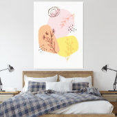 Abstraktes Olive Craft, geometrische Formen, Minim Leinwanddruck (Insitu (Schlafzimmer))