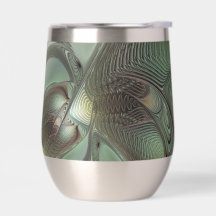 Abstraktes Olive Sage Green Grau Fraktal Art Fanta