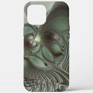 Abstraktes Olive Sage Green Grau Fraktal Art Fanta Case-Mate iPhone Hülle
