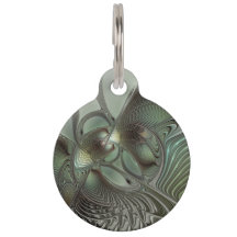 Abstraktes Olive Sage Green Grau Fraktal Art Fanta