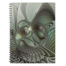Abstraktes Olive Sage Green Grau Fraktal Art Fanta