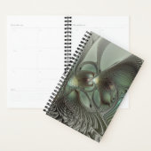 Abstraktes Olive Sage Green Grau Fraktal Art Fanta Planer (Anzeige)