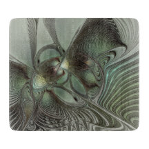 Abstraktes Olive Sage Green Grau Fraktal Art Fanta
