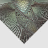 Abstraktes Olive Sage Green Grau Fraktal Art Fanta Seidenpapier (Detail)