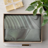 Abstraktes Olive Sage Green Grau Fraktal Art Fanta Seidenpapier (Geschenk)