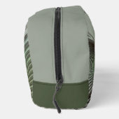 Abstraktes Olive Sage Green Grau Fraktal Art Fanta Waschbeutel (Rechts)