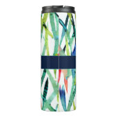 Abstraktes Oma Watercolor Modern Monogram Thermosbecher (Rückseite)