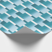 Abstraktes Ombre in aquamarinen Farbtönen Geschenkpapier (Ecke)