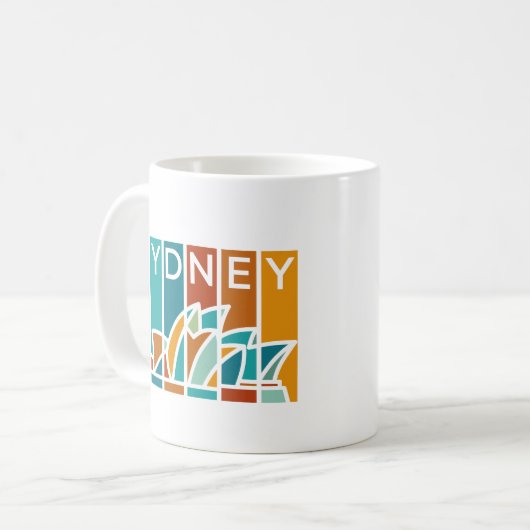 Abstraktes Opernhaus für Reisende Kaffeetasse (Vorderseite Links)