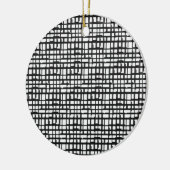Abstraktes optisches Gitterdekor Keramik Ornament (Links)