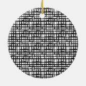 Abstraktes optisches Gitterdekor Keramik Ornament (Hinten)