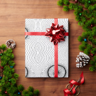 Abstraktes optisches Spiralwellenmuster Geschenkpapier