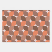Abstraktes Orange Brown aus dem Mittelalter Geschenkpapier Set (Vorderseite 3)