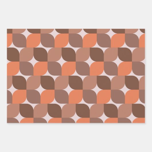 Abstraktes Orange Brown aus dem Mittelalter Geschenkpapier Set (Vorderseite 3)