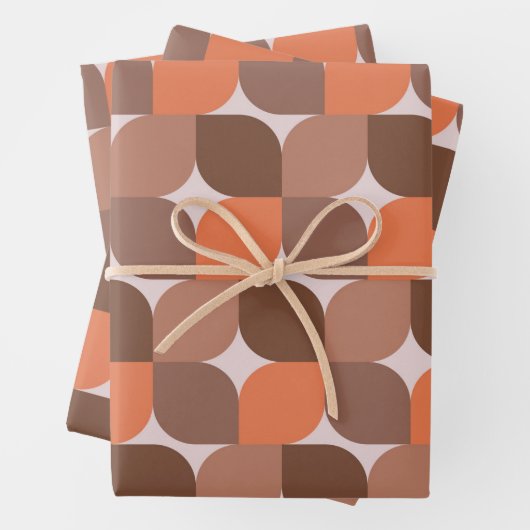 Abstraktes Orange Brown aus dem Mittelalter Geschenkpapier Set (Beispiel)