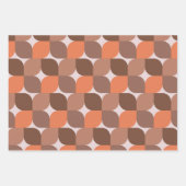 Abstraktes Orange Brown aus dem Mittelalter Geschenkpapier Set (Vorderseite)