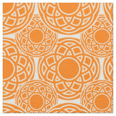 Abstraktes orange geometrisches Muster Stoff (Nahaufnahme)