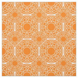 Abstraktes orange geometrisches Muster Stoff